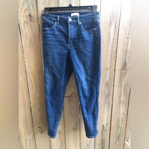 Women’s Loft 28 Curvy High Waist Skinny Ankle Denim